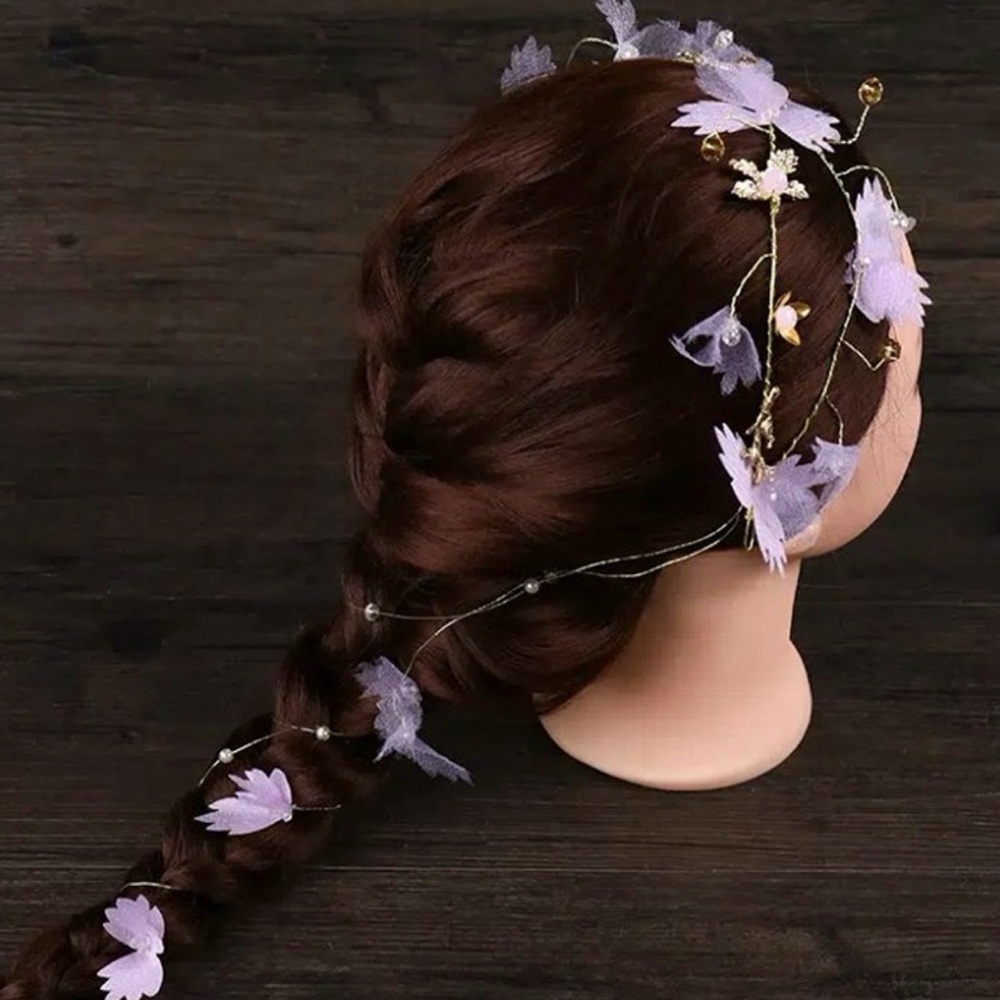 Imitation Silk Headband Bridal Hair Accessories and earrings
